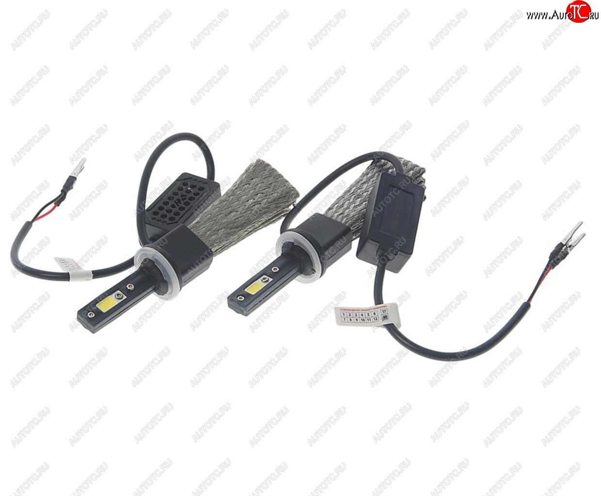 2 059 р. Лампа светодиодная 12V H27 PG13 3000Lm (2шт.) Aero OMEGALIGHT OMEGALIGHT olledh27aero-2  с доставкой в г. Керчь