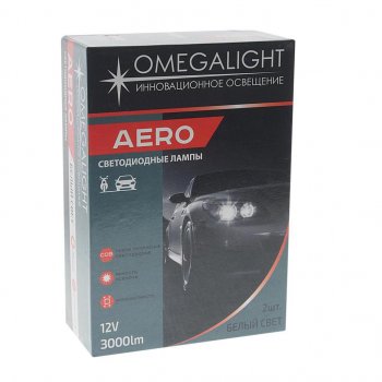 2 299 р. Лампа светодиодная 12V H4 P43t-38 3000Lm (2шт.) Aero OMEGALIGHT OMEGALIGHT olledh4aero-2  с доставкой в г. Керчь. Увеличить фотографию 3