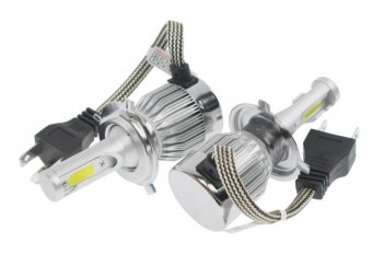 1 169 р. Лампа светодиодная 12V H4 P43t-38 2400LM 2шт. Standart OMEGALIGHT OMEGALIGHT olledh4st-2  с доставкой в г. Керчь. Увеличить фотографию 1
