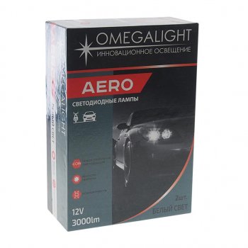 1 899 р. Лампа светодиодная 12V H7 PX26d 3000Lm (2шт.) Aero OMEGALIGHT OMEGALIGHT olledh7aero-2  с доставкой в г. Керчь. Увеличить фотографию 3