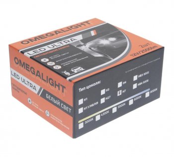 1 349 р. Лампа светодиодная 12V H7 PX26d 2500LM 2шт. Ultra OMEGALIGHT OMEGALIGHT olledh7ul-2  с доставкой в г. Керчь. Увеличить фотографию 2