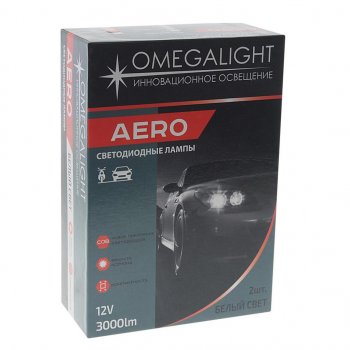 1 899 р. Лампа светодиодная 12V HB3 P20d 3000Lm (2шт.) Aero OMEGALIGHT OMEGALIGHT olledhb3aero-2  с доставкой в г. Керчь. Увеличить фотографию 3