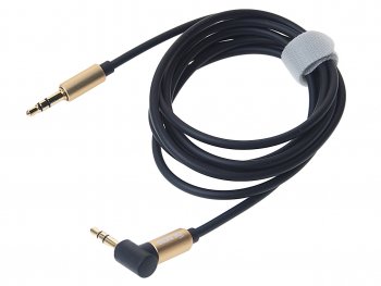 291 р. Кабель jack 3.5 1.5м черно-золотой OLMIO OLMIO olm-038766  с доставкой в г. Керчь. Увеличить фотографию 1