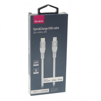 1 599 р. Кабель iPhone (5-)-USB Type C 1.2м OLMIO OLMIO olm-041659  с доставкой в г. Керчь. Увеличить фотографию 2