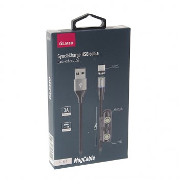 749 р. Кабель iPhone (5-)micro USBUSB Type C 1.2м OLMIO OLMIO olm-041662  с доставкой в г. Керчь. Увеличить фотографию 3