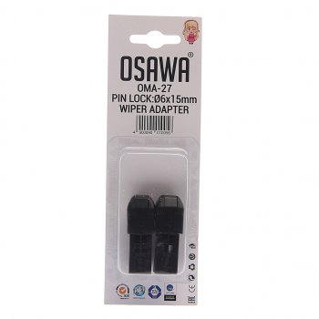 147 р. Адаптер щетки стеклоочистителя PIN LOCK 6Х15мм комплект (2шт.) OSAWA OSAWA oma-27  с доставкой в г. Керчь. Увеличить фотографию 1