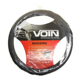 699 р. Оплетка руля (M) 37-39см черная экокожа Modern VOIN VOIN oplv0301  с доставкой в г. Керчь. Увеличить фотографию 1