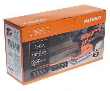 4 999 р. Машина виброшлифовальная 260Вт 230х93мм 12000колмин PATRIOT PATRIOT os 120  с доставкой в г. Керчь. Увеличить фотографию 6