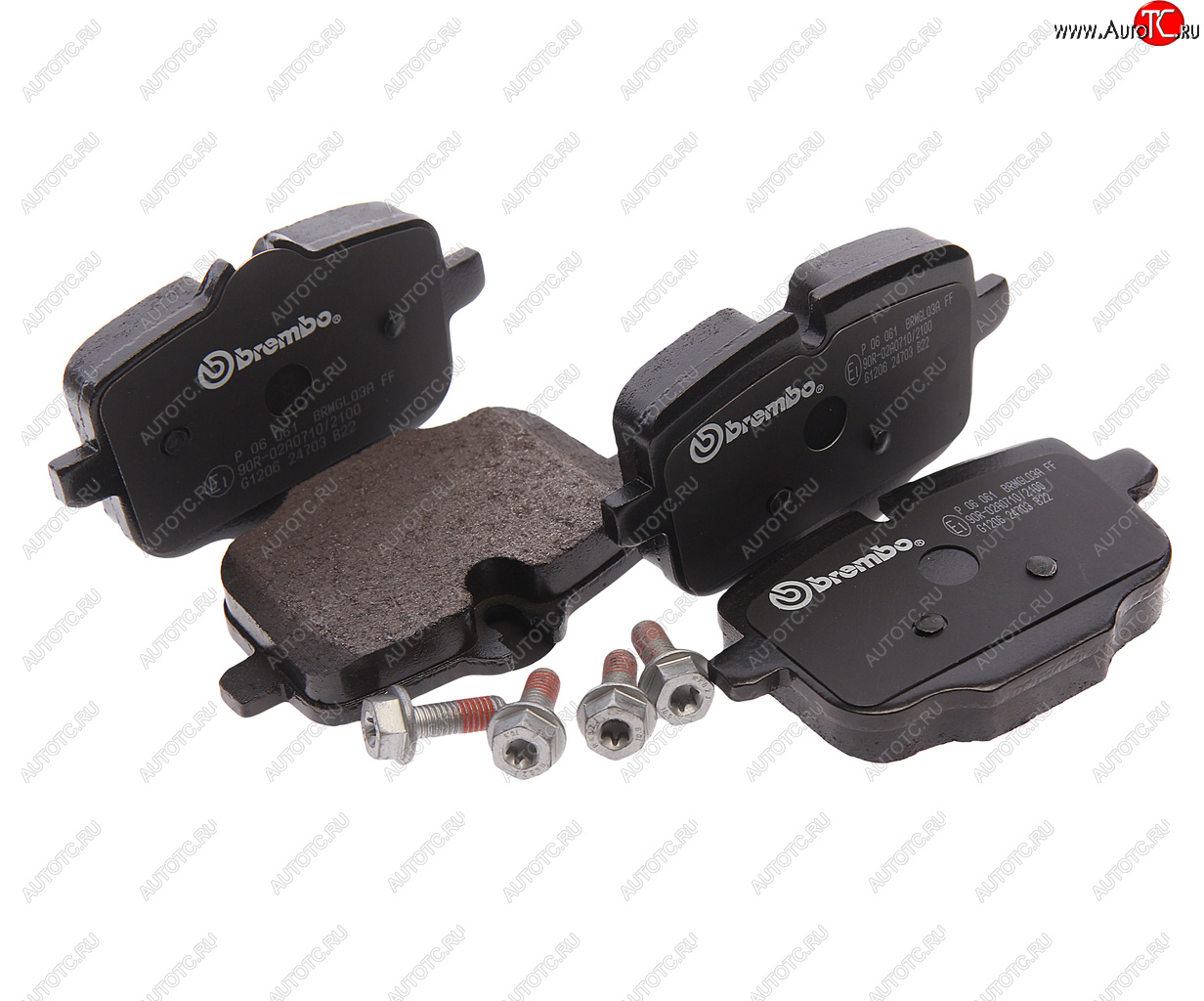 5 899 р. Колодки тормозные задние (4шт.) BREMBO BMW 5 серия F10 рестайлинг, седан (2013-2017)  с доставкой в г. Керчь