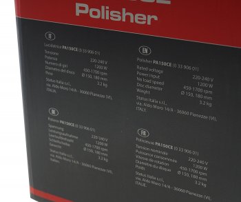 12 399 р. Машина полировальная 1200Вт 150180мм 450-1700обмин. STATUS STATUS pa150ce  с доставкой в г. Керчь. Увеличить фотографию 6