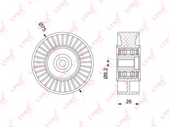 1 599 р. Натяжитель приводного ремня VW Passat,Phaeton,Touareg AUDI A4,A6,A8,Q5,Q7 (3.0 TDI) (04-) LYNX LYNX pb5280  с доставкой в г. Керчь. Увеличить фотографию 1