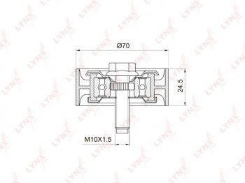 1 559 р. Ролик приводного ремня MITSUBISHI Outlander XL обводной LYNX LYNX pb7020  с доставкой в г. Керчь. Увеличить фотографию 4