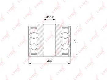 739 р. Ролик приводного ремня PEUGEOT 206 (98-01) (1.9),306 CITROEN Xsara (99-05) обводной LYNX LYNX pb7110  с доставкой в г. Керчь. Увеличить фотографию 1