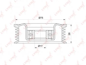 1 399 р. Ролик приводного ремня MAZDA 2,3 (03-) (1.31.6) натяжителя LYNX LYNX pb7233  с доставкой в г. Керчь. Увеличить фотографию 4