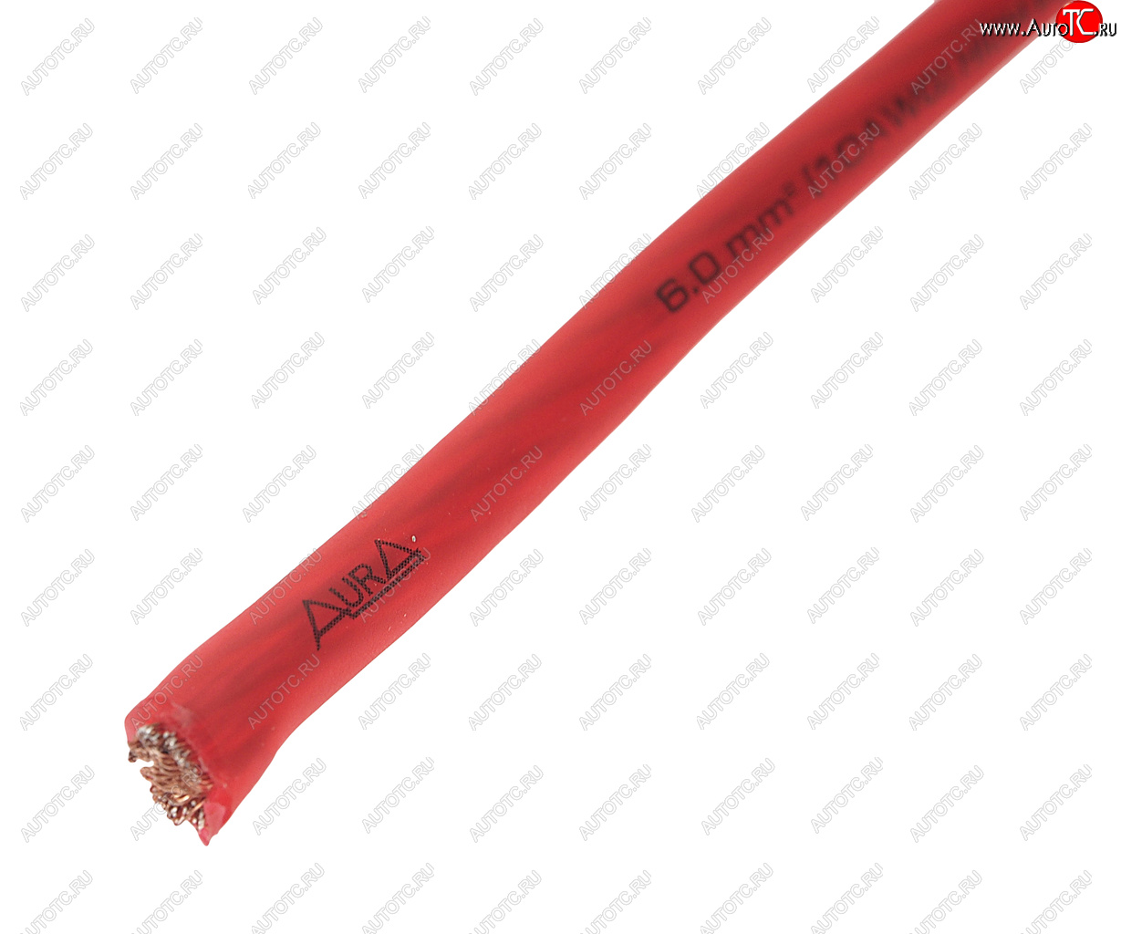 81 р. Кабель силовой 10Ga (6мм) 1м красный AURA AURA pcs-306r 75м  с доставкой в г. Керчь