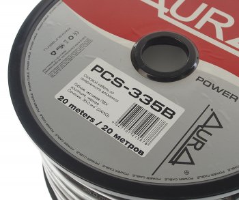 469 р. Кабель силовой 2Ga (35мм) 1м черный AURA AURA pcs-335b 20м  с доставкой в г. Керчь. Увеличить фотографию 2