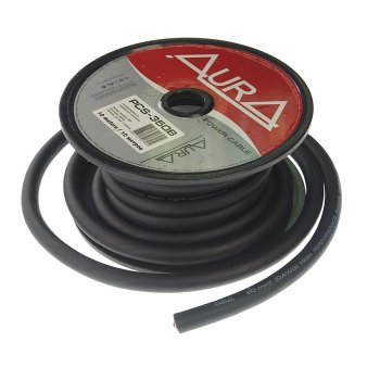 Кабель силовой 0Ga (55мм) 1м черный AURA AURA pcs-350b 10м