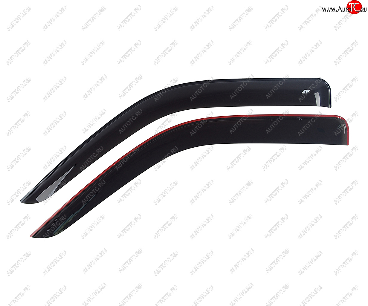 3 099 р. Комплект дефлекторов окон (широкий) COBRA TUNING CITROEN Jumper 250 (2006-2014) (черный глянцевый)  с доставкой в г. Керчь
