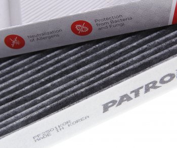 1 469 р. Фильтр воздушный салона HYUNDAI Santa Fe (18-) угольный PATRON PATRON pf2501kor  с доставкой в г. Керчь. Увеличить фотографию 2