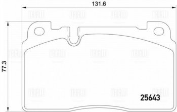 3 799 р. Колодки тормозные передние (4шт.) TRIALLI Audi A7 4K лифтбэк дорестайлинг (2018-2023)  с доставкой в г. Керчь. Увеличить фотографию 5