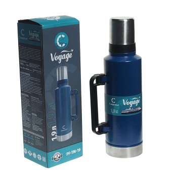 1 989 р. Термос 1.9л узкая горловина сталь, синий Voyage СЛЕДОПЫТ СЛЕДОПЫТ pf-tm-19  с доставкой в г. Керчь. Увеличить фотографию 1