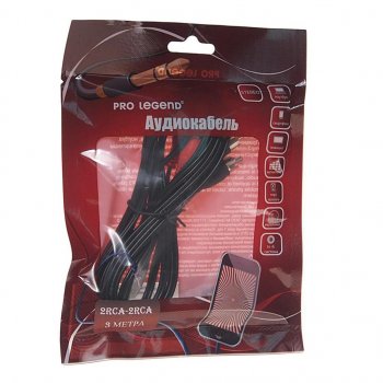 Кабель RCA 2х2 3м PRO LEGEND PRO LEGEND pl1068