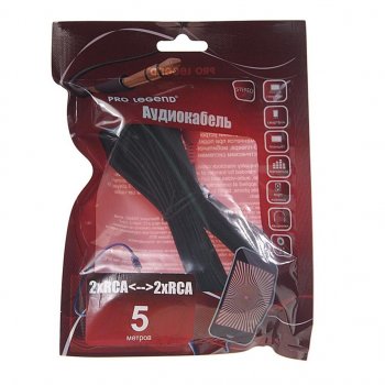 Кабель RCA 2х2 5м PRO LEGEND PRO LEGEND pl1069