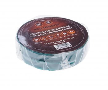 Изолента ПВХ зеленая 15ммх10м PRO LEGEND PRO LEGEND pl3902