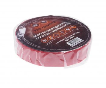 Изолента ПВХ красная 15ммх20м PRO LEGEND PRO LEGEND pl3913