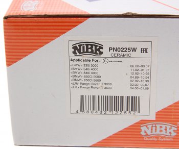 3 699 р. Колодки тормозные задние (4шт.) NIBK BMW X3 E83 (2003-2009)  с доставкой в г. Керчь. Увеличить фотографию 4