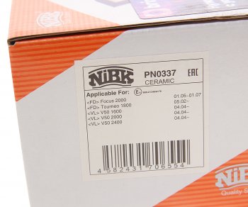 3 099 р. Колодки тормозные FORD Focus (98-04) передние (4шт.) NIBK NIBK pn0337 NIBK pn0337  с доставкой в г. Керчь. Увеличить фотографию 4