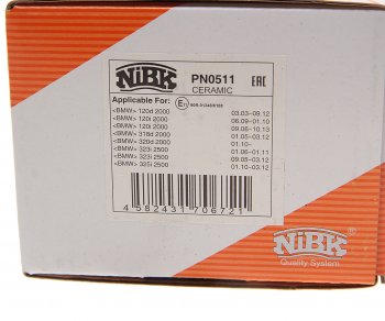 3 489 р. Колодки тормозные задние (4шт.) NIBK BMW 3 серия E90 седан дорестайлинг (2004-2008)  с доставкой в г. Керчь. Увеличить фотографию 3