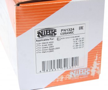 3 699 р. Колодки тормозные передние (4шт.) NIBK Toyota Mark 2 X100 седан (1996-2000)  с доставкой в г. Керчь. Увеличить фотографию 4