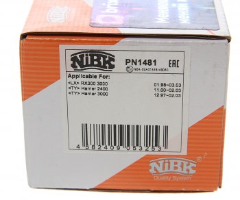 2 489 р. Колодки тормозные TOYOTA Harrier (97-03) передние (4шт.) NIBK NIBK pn1481  с доставкой в г. Керчь. Увеличить фотографию 3