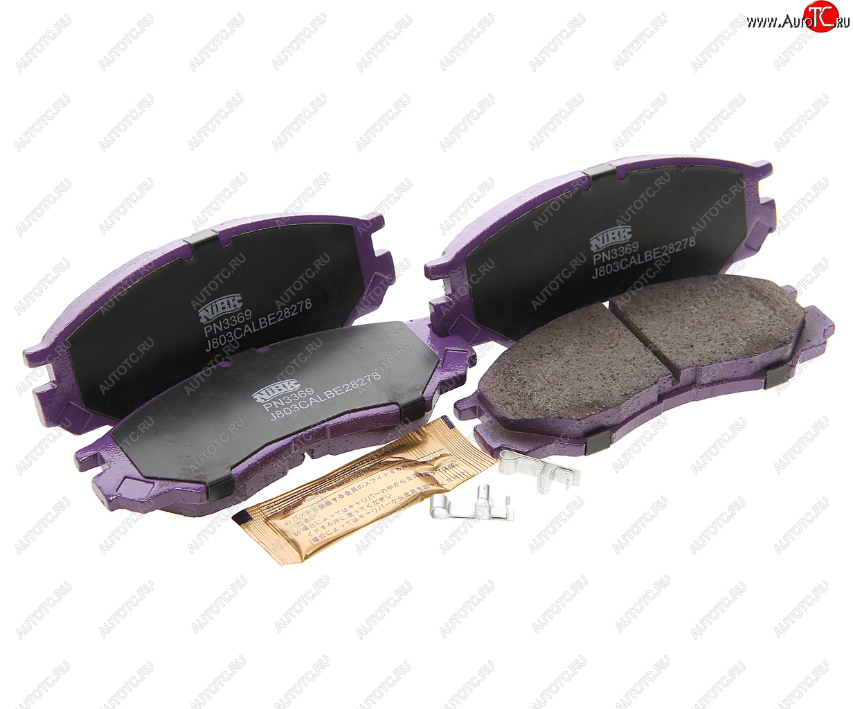 2 199 р. Колодки тормозные MITSUBISHI L200,L300,Space Gear (94-) передние (4шт.) NIBK NIBK pn3369 NIBK pn3369  с доставкой в г. Керчь