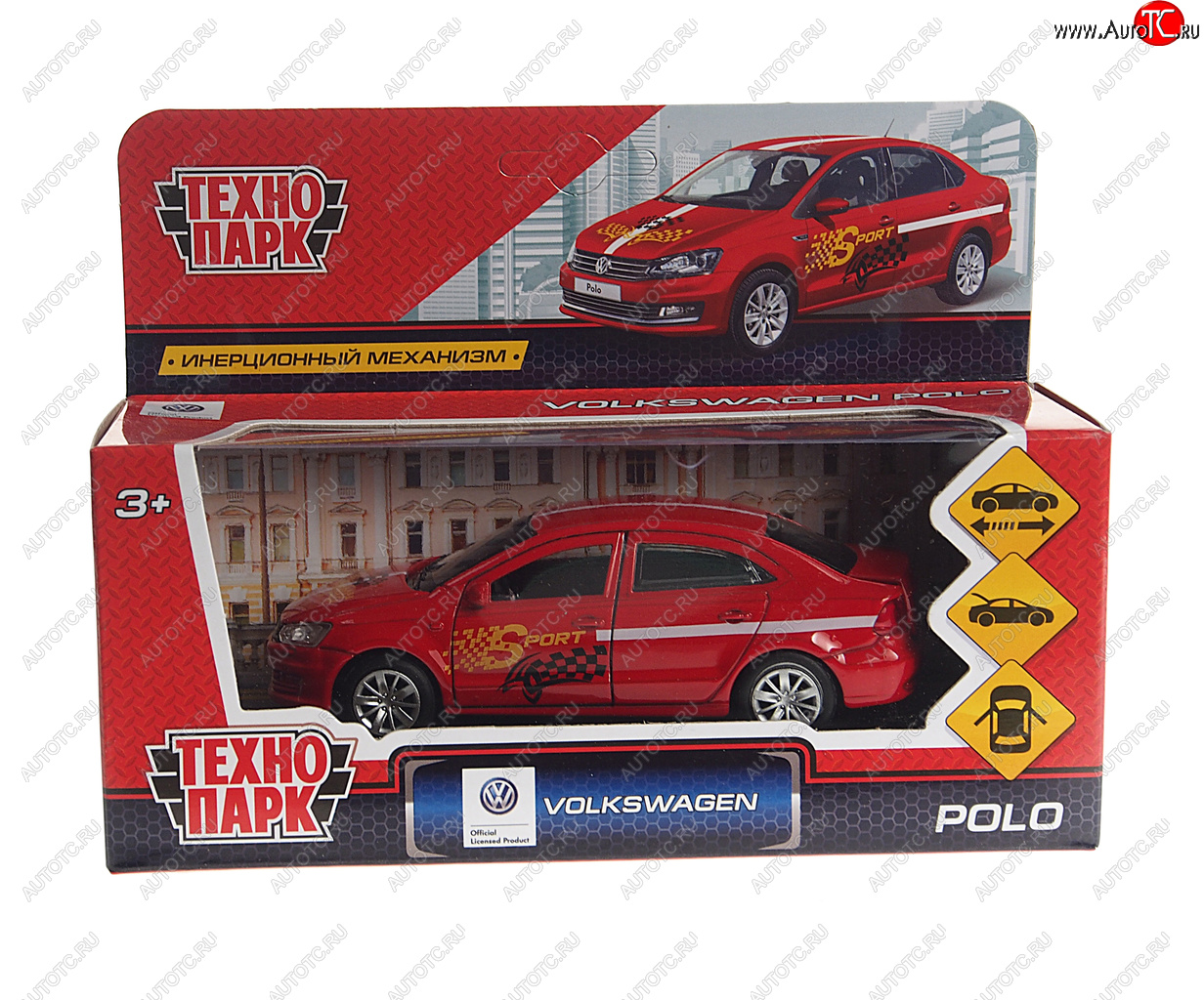 799 р. Модель автомобиля VW Polo металлическая ТЕХНОПАРК ТЕХНОПАРК polo-s  с доставкой в г. Керчь