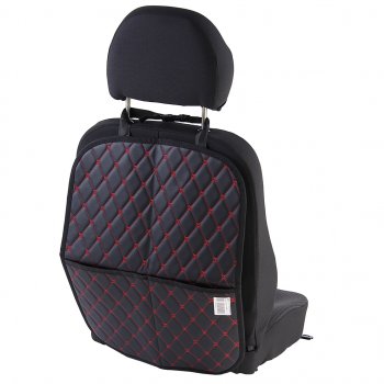 619 р. Накидка защитная на спинку сиденья экокожа черно-красная BREVON BREVON protection bkrd BREVON protection bkrd  с доставкой в г. Керчь. Увеличить фотографию 1
