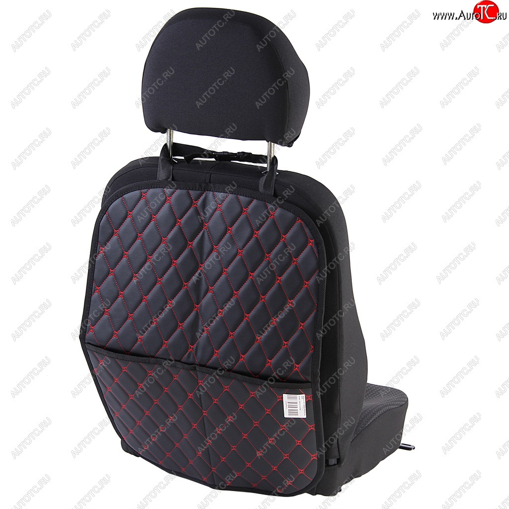 619 р. Накидка защитная на спинку сиденья экокожа черно-красная BREVON BREVON protection bkrd BREVON protection bkrd  с доставкой в г. Керчь