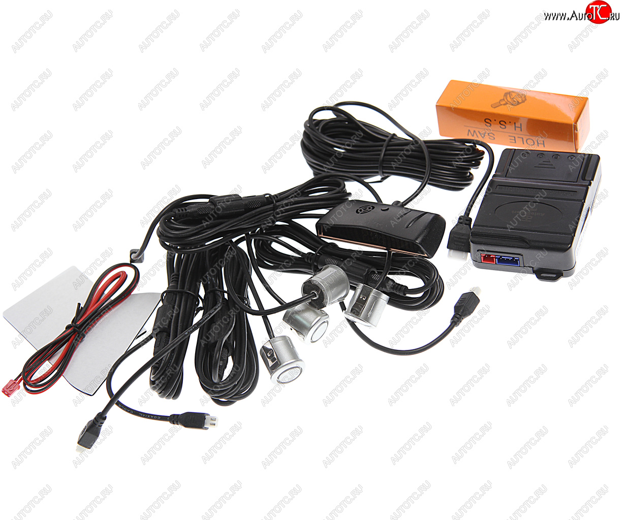 1 539 р. Датчик парковки d=19мм AUTOEXPERT AUTOEXPERT ps-4l profi silver  с доставкой в г. Керчь
