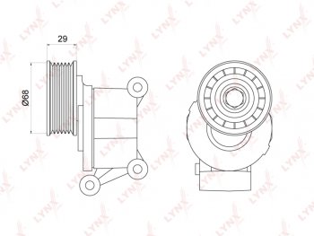 3 689 р. Ролик приводного ремня FORD Focus 2,C-Max MAZDA 3,5 VOLVO S40 (04-) натяжителя LYNX LYNX pt3012  с доставкой в г. Керчь. Увеличить фотографию 1