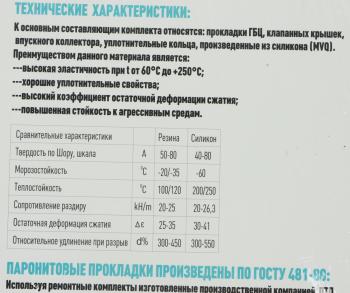 8 699 р. Прокладка двигателя ГАЗ-3302 дв.CUMMINS ISF 2.8 полный комплект (22 наименований 43шт.) ПТП ПТП ptp031650    с доставкой в г. Керчь. Увеличить фотографию 8