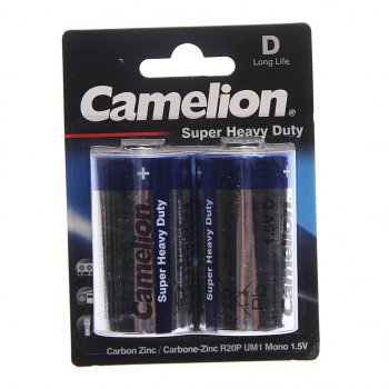 141 р. Батарейка D R20 1.5V блистер 2шт. (цена за 1шт.) Saline CAMELION CAMELION r20p-bp2b  с доставкой в г. Керчь. Увеличить фотографию 3