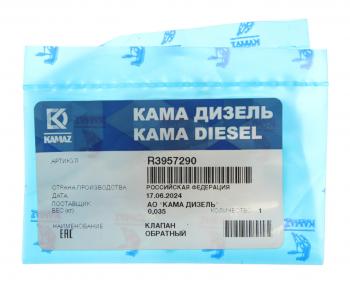 999 р. Клапан КАМАЗ,ПАЗ,ГАЗ дв.CUMMINS ISBe,ISDe,ISG 12.ISF топливный обратный КАМА ДИЗЕЛЬ (ОАО КАМАЗ) АО КАМА ДИЗЕЛЬ r3957290  с доставкой в г. Керчь. Увеличить фотографию 3