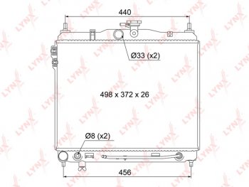 12 599 р. Радиатор HYUNDAI Getz (02-) АКПП LYNX LYNX rb1059  с доставкой в г. Керчь. Увеличить фотографию 3