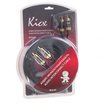 2 899 р. Кабель RCA 2х2 5м KICX KICX rca-05  с доставкой в г. Керчь. Увеличить фотографию 1