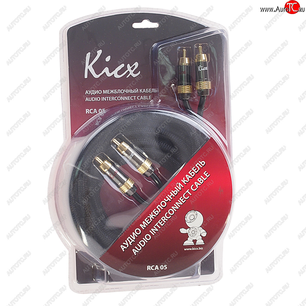 2 899 р. Кабель RCA 2х2 5м KICX KICX rca-05  с доставкой в г. Керчь