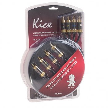 4 199 р. Кабель RCA 4х4 5м KICX KICX rca-06  с доставкой в г. Керчь. Увеличить фотографию 1