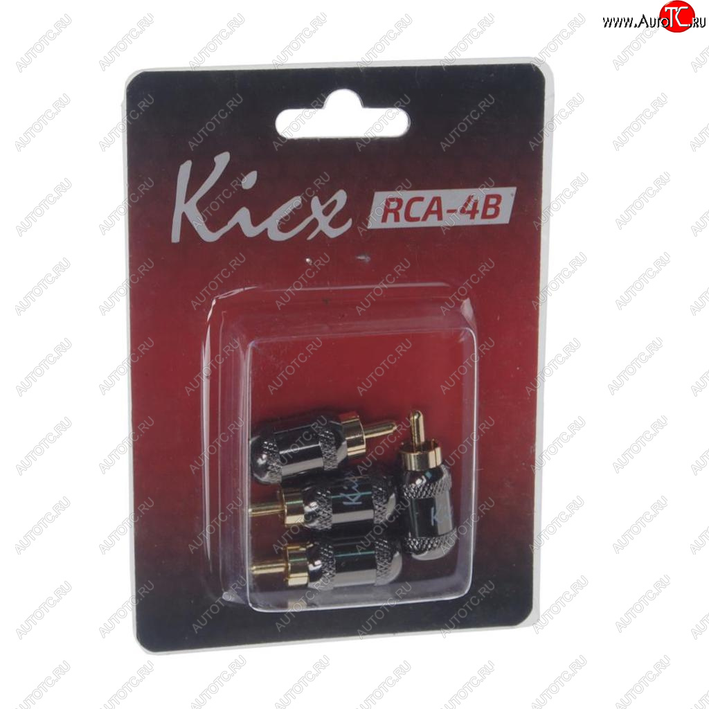 739 р. Штекер RCA-(папа) металл 4шт. Комплект KICX KICX rca-4b  с доставкой в г. Керчь
