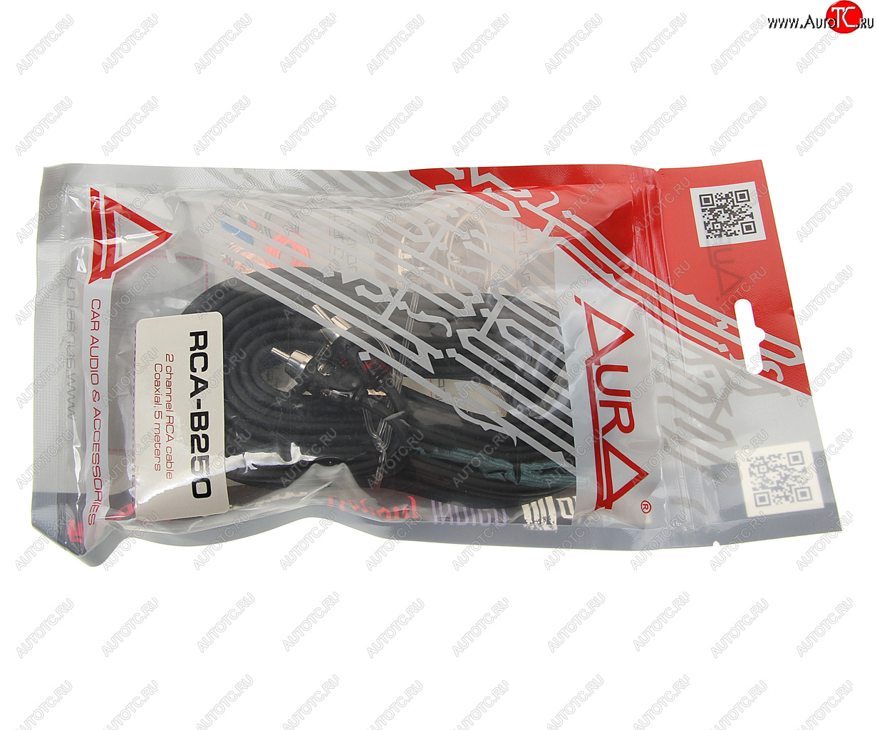 1 199 р. Кабель RCA 2х2 5м AURA AURA rca-b250  с доставкой в г. Керчь