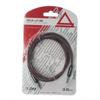 389 р. Кабель jack 3.5 1м AURA AURA rca-j136  с доставкой в г. Керчь. Увеличить фотографию 1